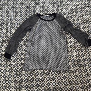 Loft Women's Grey and Black Shirt
